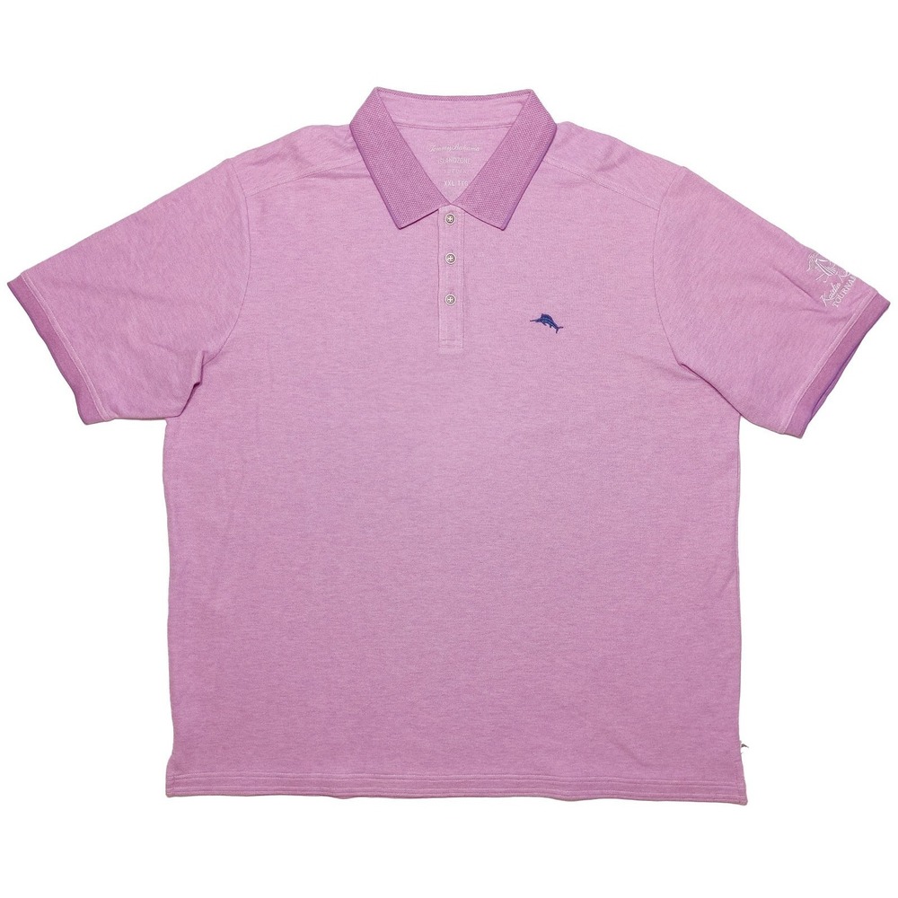TOMMY BAHAMA Island‎ Zone Supima Polo Shirt Kazanjian Golf Purple XXL 2XL